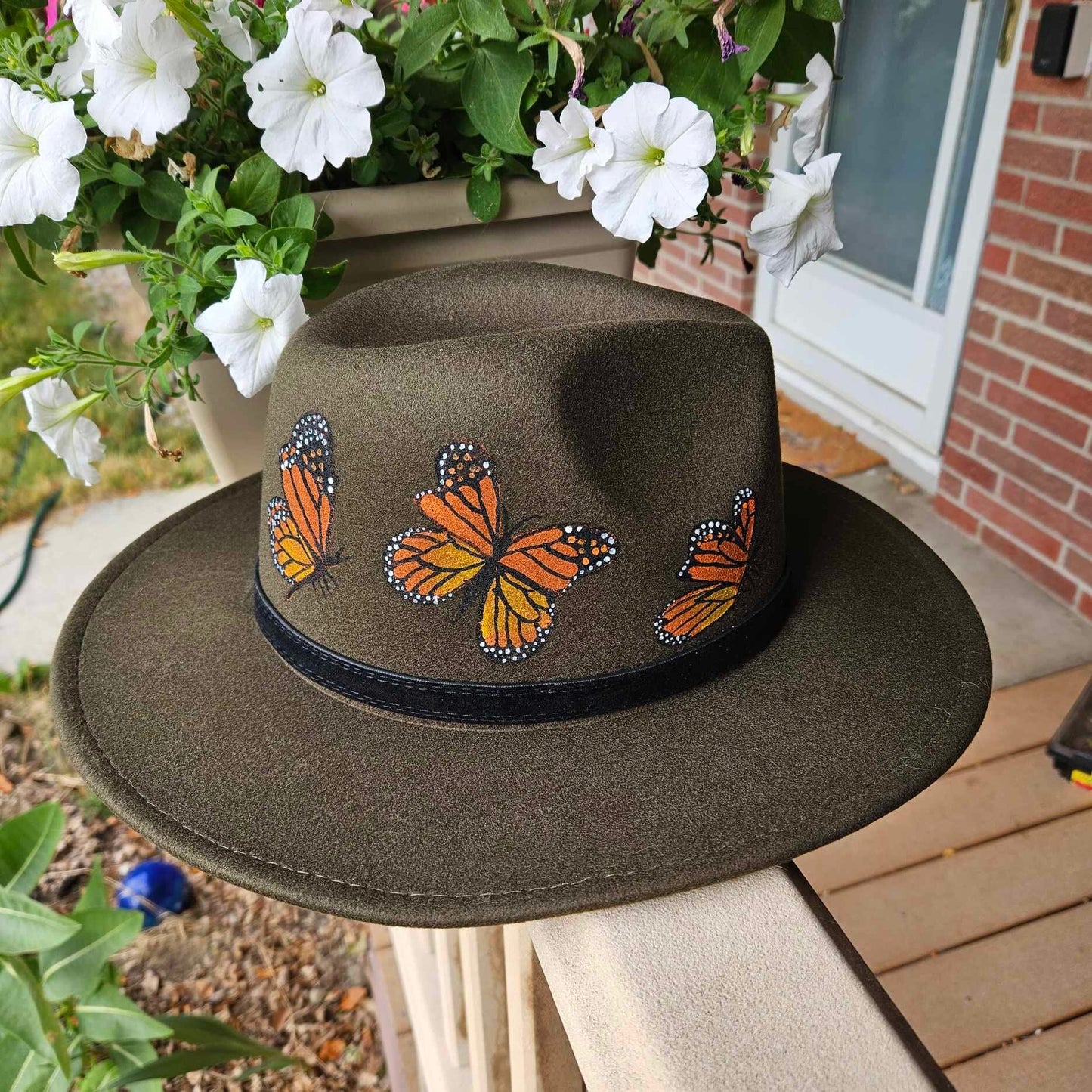 Custom Hand-Painted Wool Felt Fedora Hat
