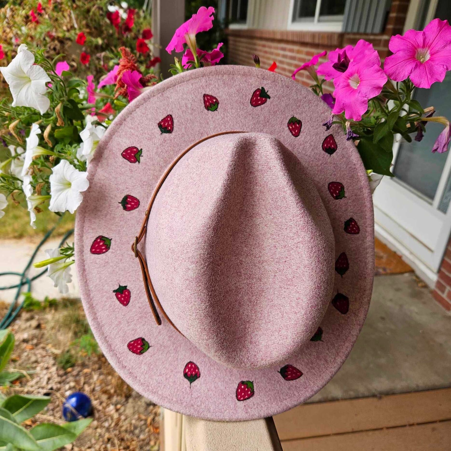 Custom Hand-Painted Wool Felt Fedora Hat