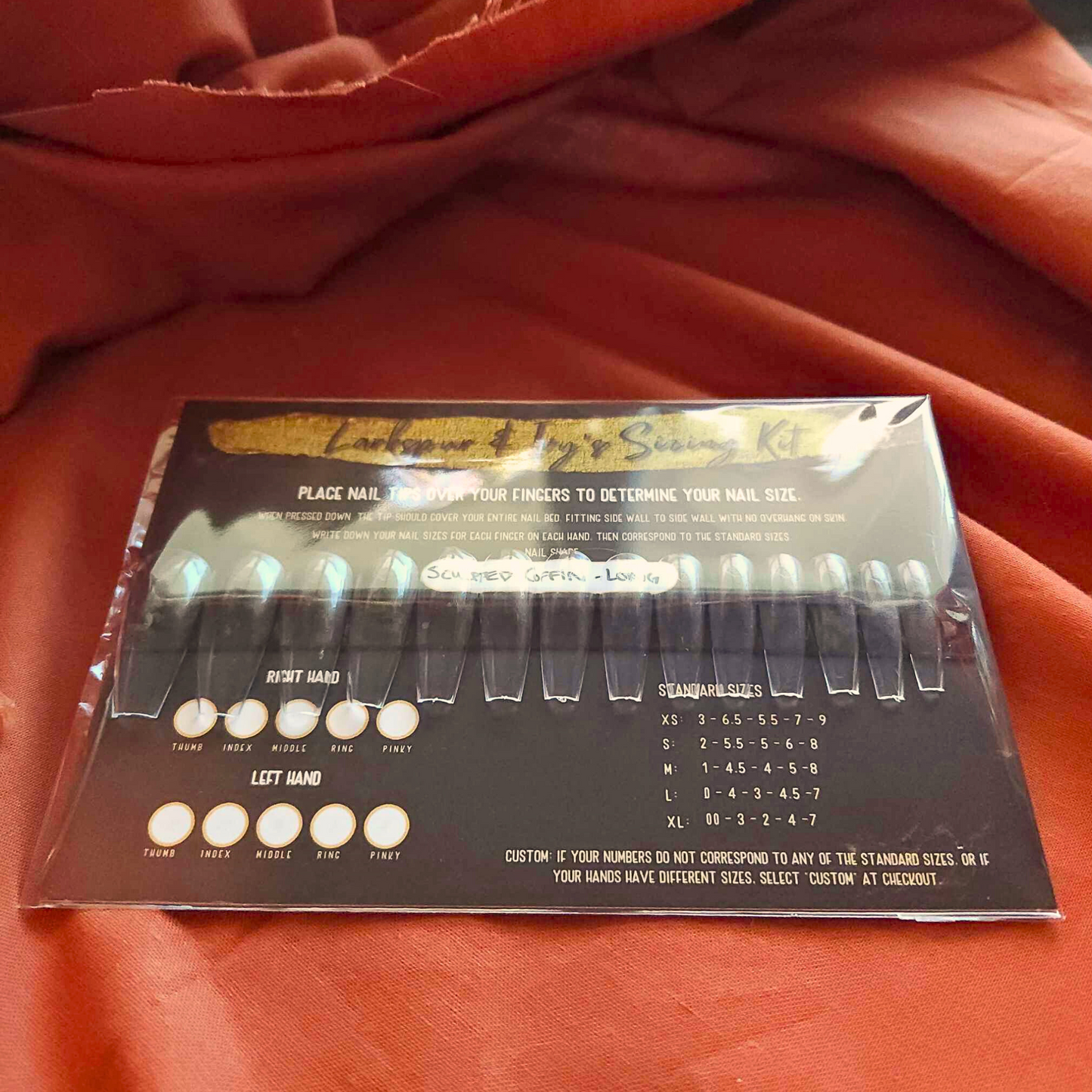 Apres Gel-x Sizing Kit for Coffin Shape Fake Nails