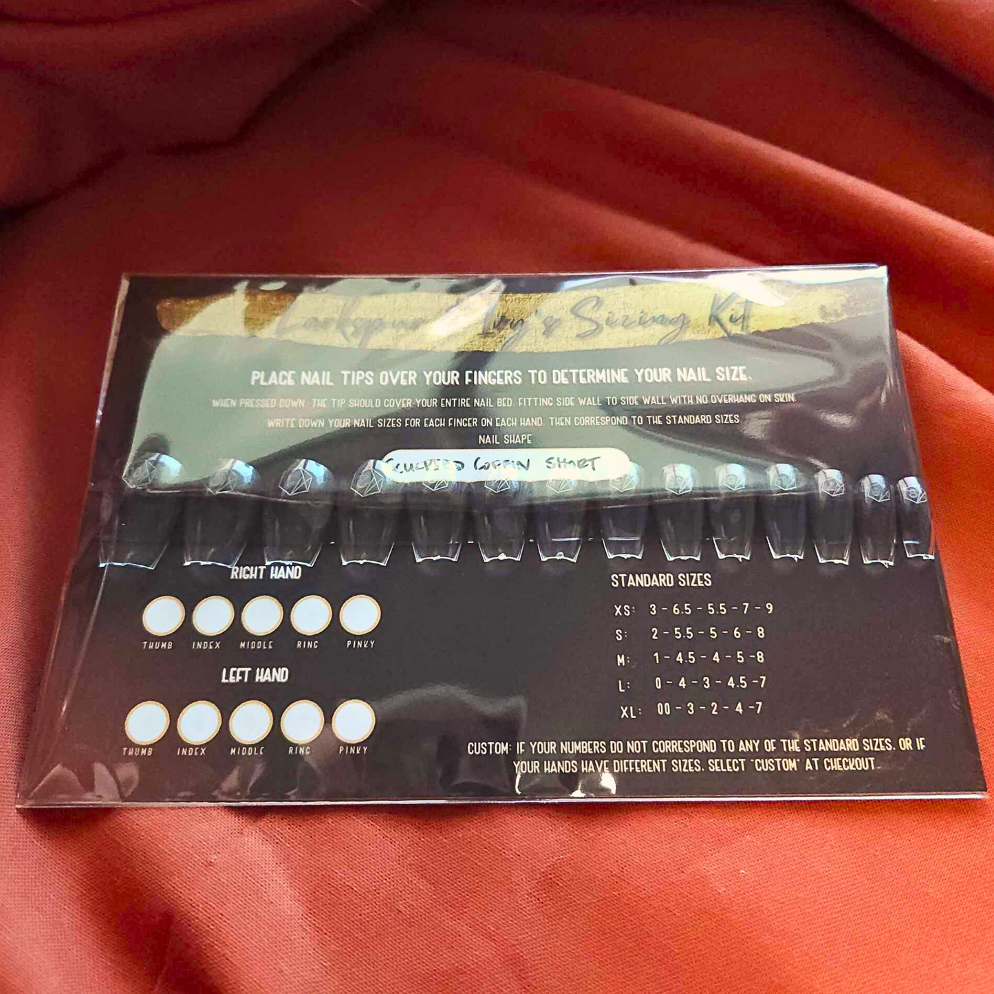 Apres Gel-x Sizing Kit for Coffin Shape Fake Nails
