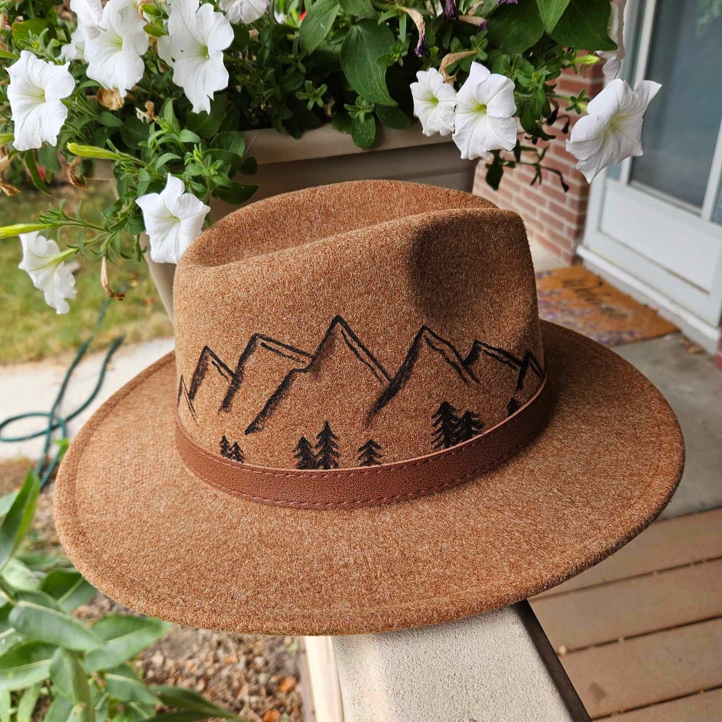 Custom Hand-Painted Wool Felt Fedora Hat