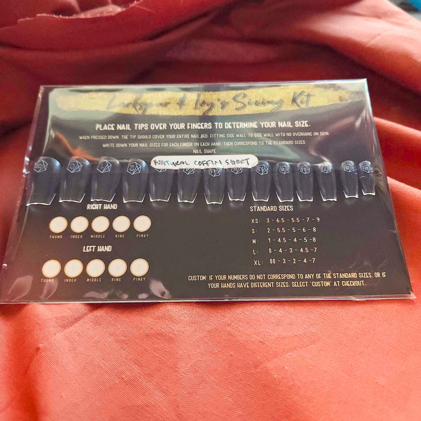 Apres Gel-x Sizing Kit for Coffin Shape Fake Nails