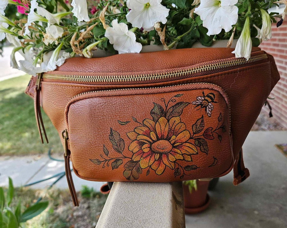 Custom Hand-Painted Crossbody Bag, Purse, or Backpack