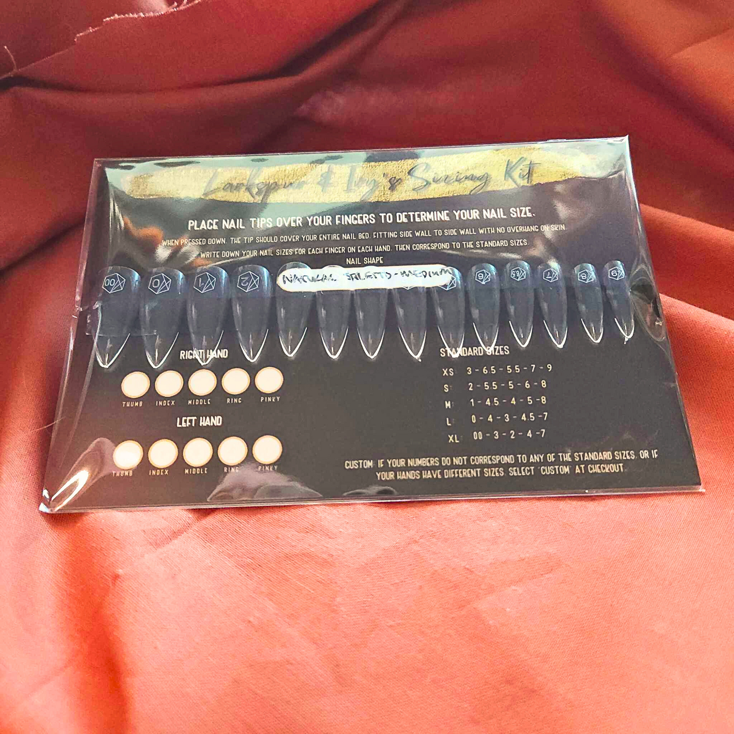 Apres Gel-x Sizing Kit for Stiletto Shape Fake Nails