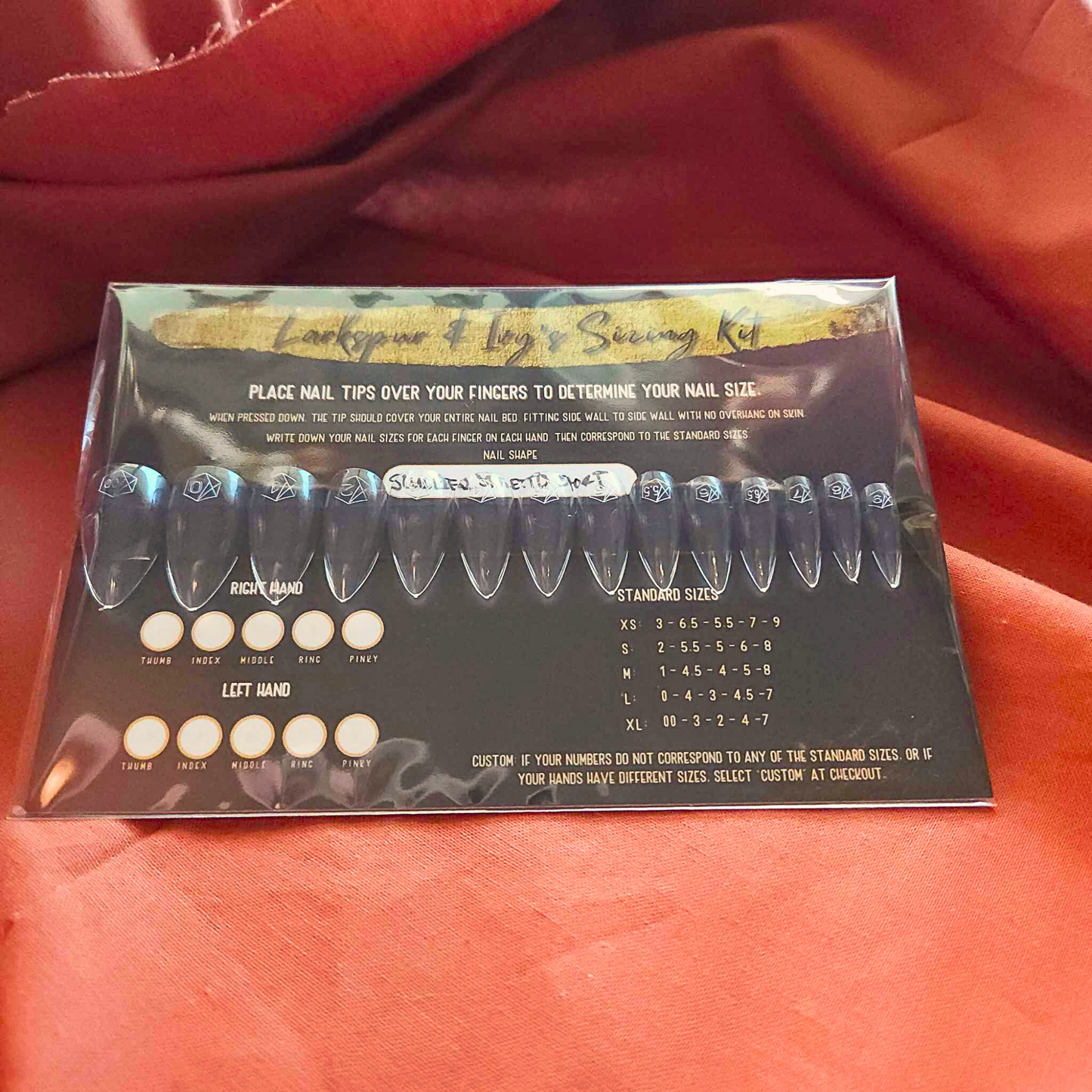 Apres Gel-x Sizing Kit for Stiletto Shape Fake Nails